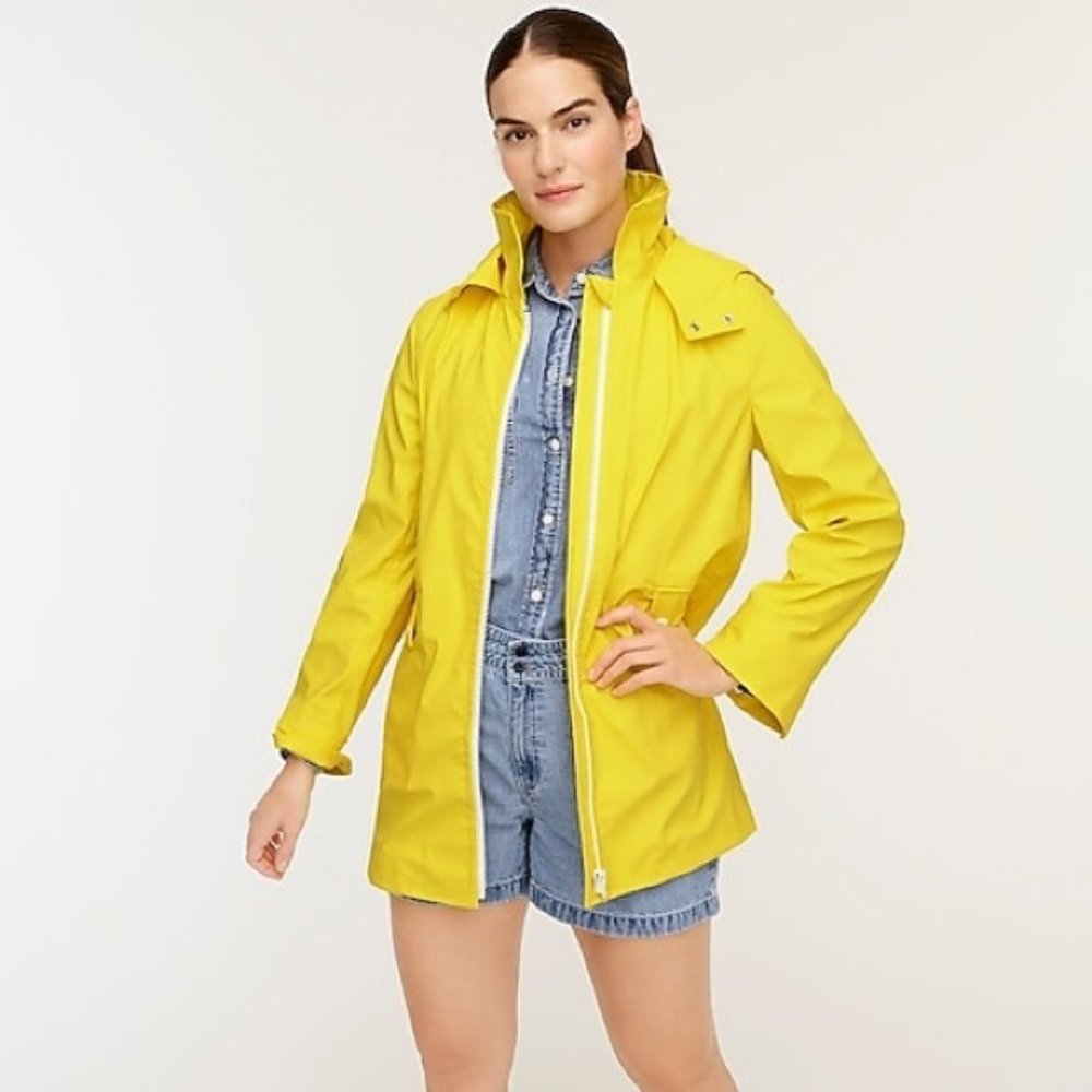 NEW J. Crew Rubberized Rain Coat